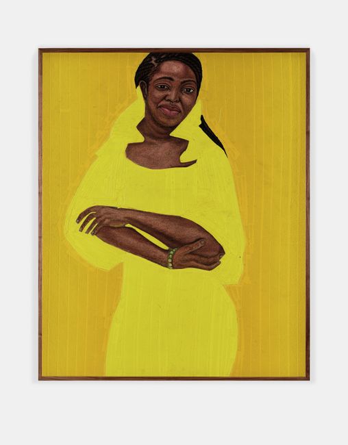 Aku yellow by Serge Attukwei Clottey contemporary artwork