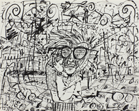 The fool is cool, from the series PEARL Drawing Pad by Milton Machado contemporary artwork drawing
