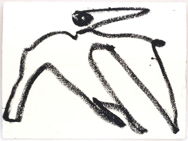 Reanimation performance drawing (Bird Drawing) by Joan Jonas contemporary artwork