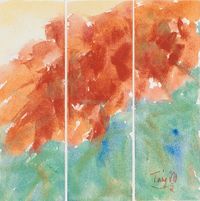 Untitled No.5 Triptych by Hawyen T'ang contemporary artwork painting