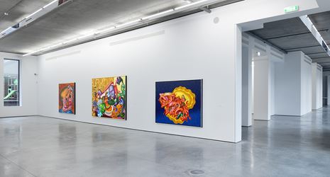 Exhibition view: Peter Saul, You Better Call Saul, Gary Tatintsian Gallery, Moscow (22 April–27 September 2016). Courtesy Gary Tatintsian Gallery, Moscow.