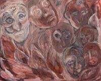 Gathering of the Ancestors by Kalliopi Lemos contemporary artwork painting, works on paper, drawing