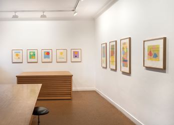Exhibition view: Etel Adnan, Prints, Galerie Lelong & Co., 13 Rue de Téhéran, Paris (23 January–7 March 2020). Courtesy Galerie Lelong & Co. Paris.