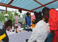 Le repas chez Roxane by Marc Padeu contemporary artwork painting