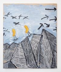Save the Birds by Rose Wylie contemporary artwork painting