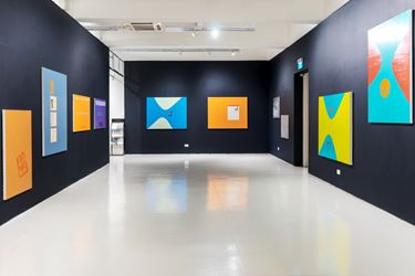 Exhibition view: David Diao, ShanghART, Singapore (22 January–28 February 2021). Courtesy ShanghART.