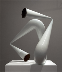 White Pipe Compression by James Angus contemporary artwork sculpture