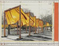 The Gates (Project for Central Park New York City) by Christo contemporary artwork works on paper, mixed media