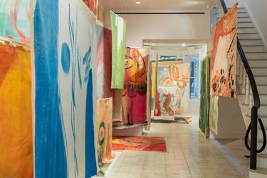 Exhibition view: Vivian Suter, Tintin, Nina & Disco, Gladstone Gallery, New York (19 September–4 November 2023). © Gladstone Gallery. Courtesy the artist and Gladstone Gallery. Photo: David Regen.
