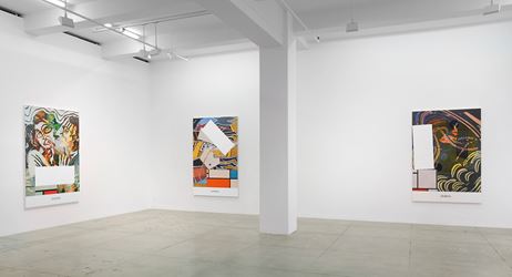 Exhibition view: John Baldessari,  All Z’s (Picabia/Mondrian), Marian Goodman Gallery, New York (4 May–22 June 2018). Courtesy Marian Goodman Gallery.