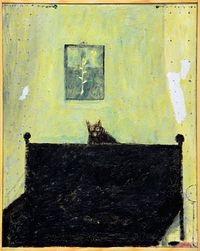 Katze am Heizkörper by Eiko Gröschl contemporary artwork painting