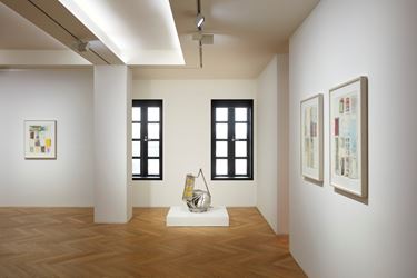 Exhibition view: Robert Rauschenberg, Against the Grid: Drawings, 1983, Pace Gallery, Seoul (19 September–16 November 2019). Courtesy Pace Gallery.