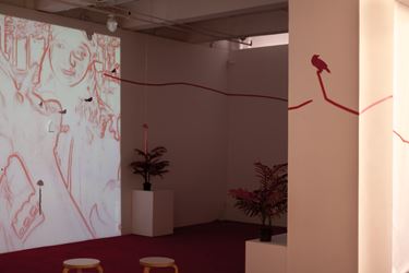Exhibition view: Mithu Sen, I have only one language; it is not mine, Thomas Erben Gallery, New York (12 January–16 February 2019). Courtesy Thomas Erben Gallery.