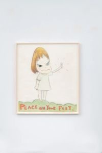 Peace on Your Feet by Yoshitomo Nara contemporary artwork painting, works on paper, drawing