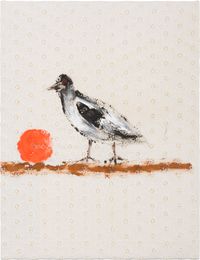 Bird with Orange by Jenny Watson contemporary artwork painting