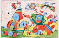 Le Trésor et la Mère Ubu by Joan Miró contemporary artwork mixed media