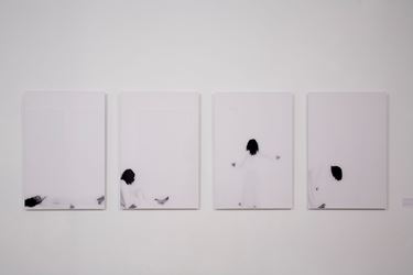 Exhibition view: Nicène Kossentini, Paraître, Sabrina Amrani Gallery, Madera, 23, Madrid (11 September–19 October 2012). Courtesy Sabrina Amrani Gallery.