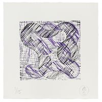 1+1=10 Black/Purple by Richard Deacon contemporary artwork print