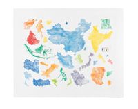 Proposal for a Map of the World by Sam Durant contemporary artwork print