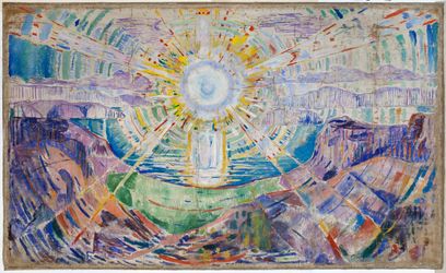 Edvard Munch, The Sun (1909). Oil on canvas. 450cm x 772cm. Courtesy Munch.Image from:Tracey Emin to Help Birth New Munch Museum on October 22Read NewsFollow ArtistEnquire