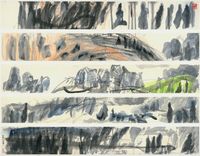 Rocky Ridge by Fan-Wei contemporary artwork painting, works on paper, drawing