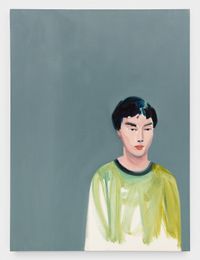 Green Jumper by Maureen Dougherty contemporary artwork painting, works on paper