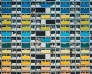 Michael Wolf. Architecture of Density #8b. (2005). Chromogenic print. M+,Hong Kong. © Michael Wolf Estate.