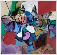 A Day in the Park by George Condo contemporary artwork painting, drawing