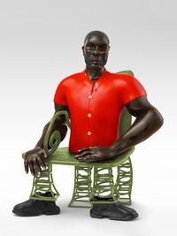 Seated Man 2 by Tschabalala Self contemporary artwork sculpture