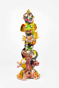 Multi headed guardian III by Ramesh Mario Nithiyendran contemporary artwork sculpture