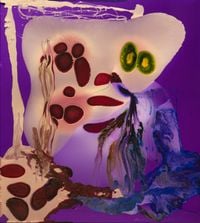 Emma loved the thought of just for once being herself, it was a boarding pass she had long thought about, but then her inflated ego drowning in her own beauty would spew out copious objections by Dale Frank contemporary artwork mixed media