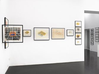 Exhibition view: Morgan Fisher, Works on Paper 1966-2008, Galerie Daniel Buchholz, Cologne (22 January–13 Match 2010). Courtesy Galerie Daniel Buchholz.