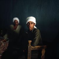 Le jeune homme copte du village près d'Al-Minya by Denis Dailleux contemporary artwork photography