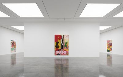 Exhibition view: Harland Miller Imminent End, Rescheduled Eternally, White Cube Bermondsey, London (16 November 2022–22 January 2023). Courtesy White Cube.
