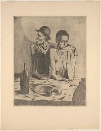 Le Repas frugal (Suite des Saltimbanques) by Pablo Picasso contemporary artwork print