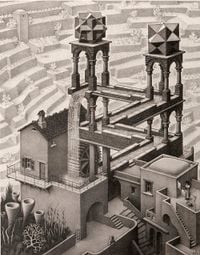 Waterfall by M.C. Escher contemporary artwork print