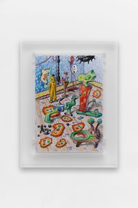 Inside the room by Luigi Serafini contemporary artwork painting, works on paper, drawing