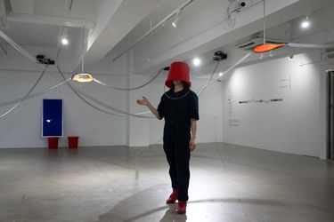 Performance view: Aki Sasamoto, Sounding Lines, Para Site, Hong Kong (28 March 2024). Courtesy Para Site. Photo: Felix S.C. Wong.