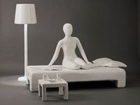 Female on bed by Atelier Van Lieshout contemporary artwork sculpture