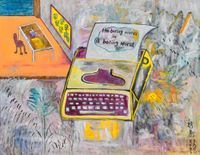 The Boring Typewriter by Nathan Zhou contemporary artwork painting