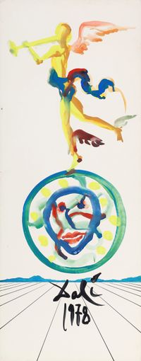 Ange annonciateur ou Ange à la trompette by Salvador Dalí contemporary artwork painting, works on paper