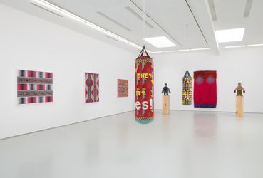 Exhibition view: Jeffrey Gibson, It Can Be Said of Them, Roberts Projects, Los Angeles (9 January–27 February 2021). Courtesy Roberts Projects.