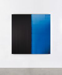 Untitled Lamp Black / Delft Blue by Callum Innes contemporary artwork painting, works on paper