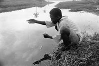 Basin fishing, Accra, Ghana by Chester Higgins contemporary artwork photography