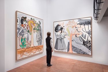 Exhibition view: David Salle, Alchemy in Real Life, Lehmann Maupin, Seoul (7 October–13 November 2021). Courtesy Lehmann Maupin. Photo: OnArt Studio.