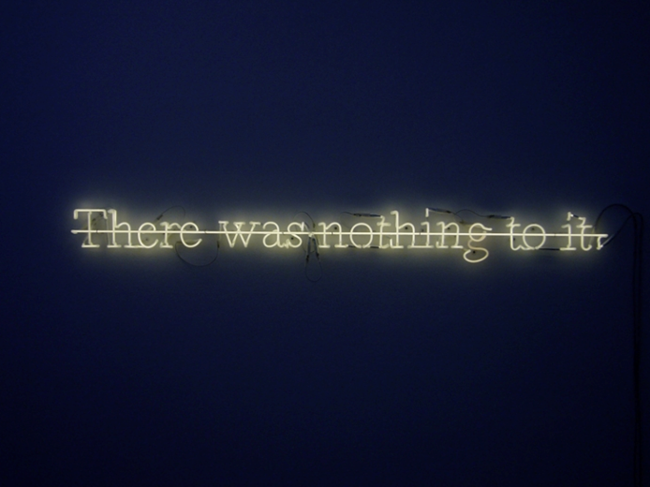 There was nothing to it by Joseph Kosuth contemporary artwork