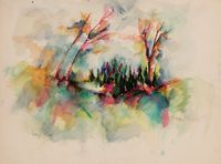 Heather on the Hill by Audrey Flack contemporary artwork painting, works on paper
