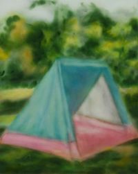 Tent in Two Colors by Naofumi Maruyama contemporary artwork painting