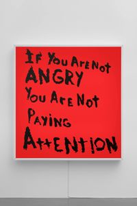 If You Are Not Angry You Are Not Paying Attention by Sam Durant contemporary artwork mixed media