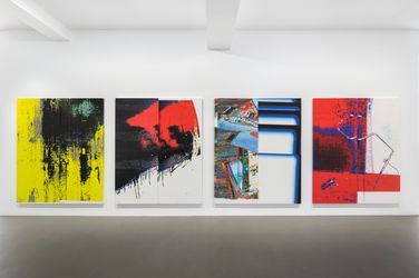 Exhibition view: Wade Guyton, Galerie Chantal Crousel, Paris (3 June–22 July 2023). Courtesy the artist and Galerie Chantal Crousel, Paris. Photo: Martin Argyroglo.